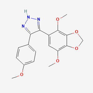 4-(4,7-dimethoxy-1,3-benzodioxol-5-yl)-5-(4-methoxyphenyl)-1H-1,2,3-triazole