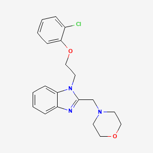 molecular formula C20H22ClN3O2 B14943665 1-[2-(2-chlorophenoxy)ethyl]-2-(morpholin-4-ylmethyl)-1H-benzimidazole 