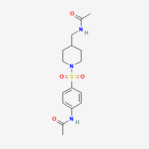 N-[4-({4-[(acetylamino)methyl]piperidin-1-yl}sulfonyl)phenyl]acetamide