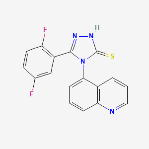 5-(2,5-difluorophenyl)-4-(quinolin-5-yl)-4H-1,2,4-triazole-3-thiol