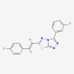 3-(3-Fluorophenyl)-6-[2-(4-fluorophenyl)ethenyl]-[1,2,4]triazolo[3,4-b][1,3,4]thiadiazole