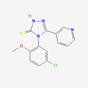 4-(5-chloro-2-methoxyphenyl)-5-(pyridin-3-yl)-4H-1,2,4-triazole-3-thiol