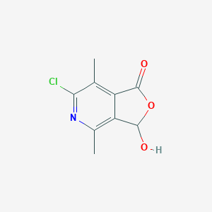 molecular formula C9H8ClNO3 B14943767 6-chloro-3-hydroxy-4,7-dimethylfuro[3,4-c]pyridin-1(3H)-one 