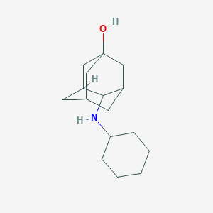 Tricyclo[3.3.1.1(3,7)]decan-1-ol, 4-(cyclohexylamino)-