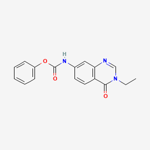 molecular formula C17H15N3O3 B14943782 Phenyl (3-ethyl-4-oxo-3,4-dihydroquinazolin-7-yl)carbamate 