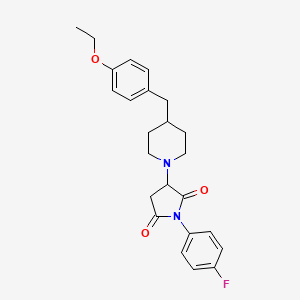 molecular formula C24H27FN2O3 B14943786 3-[4-(4-Ethoxybenzyl)piperidin-1-yl]-1-(4-fluorophenyl)pyrrolidine-2,5-dione 