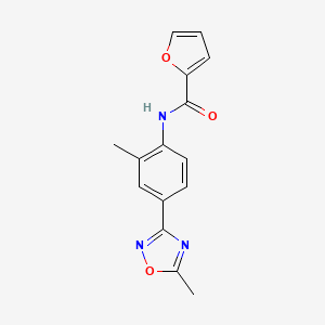 N-[2-methyl-4-(5-methyl-1,2,4-oxadiazol-3-yl)phenyl]furan-2-carboxamide