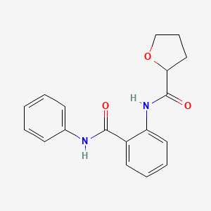 molecular formula C18H18N2O3 B14943806 N-[2-(phenylcarbamoyl)phenyl]oxolane-2-carboxamide 