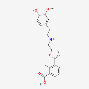 3-[5-({[2-(3,4-Dimethoxyphenyl)ethyl]amino}methyl)furan-2-yl]-2-methylbenzoic acid