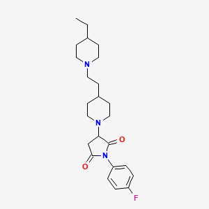 molecular formula C24H34FN3O2 B14943816 3-{4-[2-(4-Ethylpiperidino)ethyl]piperidino}-1-(4-fluorophenyl)dihydro-1H-pyrrole-2,5-dione 