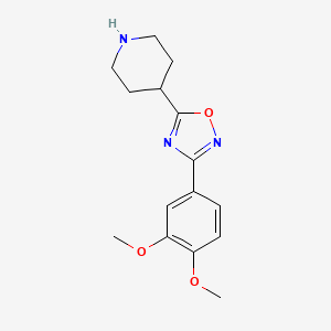 4-[3-(3,4-Dimethoxyphenyl)-1,2,4-oxadiazol-5-yl]piperidine