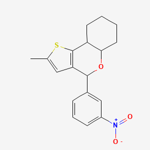 2-methyl-4-(3-nitrophenyl)-5a,6,7,8,9,9a-hexahydro-4H-thieno[3,2-c]chromene