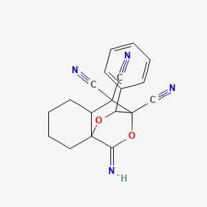 9-imino-2-phenyltetrahydro-3,8a-(epoxymethano)chromene-3,4,4(2H,4aH)-tricarbonitrile