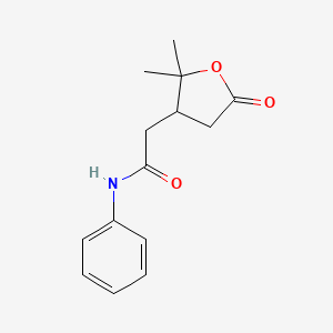 molecular formula C14H17NO3 B14943862 2-(2,2-dimethyl-5-oxooxolan-3-yl)-N-phenylacetamide 