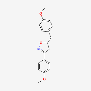 molecular formula C18H19NO3 B14943865 5-(4-Methoxybenzyl)-3-(4-methoxyphenyl)-4,5-dihydro-1,2-oxazole 