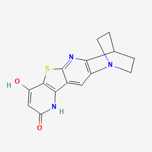 molecular formula C15H13N3O2S B14943872 9-hydroxy-11-thia-1,6,13-triazapentacyclo[13.2.2.02,14.04,12.05,10]nonadeca-2(14),3,5(10),8,12-pentaen-7-one 