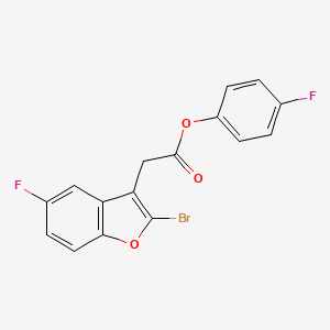 4-Fluorophenyl (2-bromo-5-fluoro-1-benzofuran-3-yl)acetate