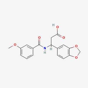 3-(1,3-Benzodioxol-5-yl)-3-[(3-methoxybenzoyl)amino]propanoic acid