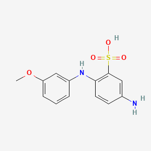 molecular formula C13H14N2O4S B1494391 5-Amino-2-(3-methoxyanilino)benzenesulfonic acid 