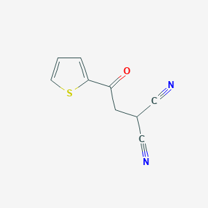 molecular formula C9H6N2OS B14943915 2-[2-Oxo-2-(thiophen-2-yl)ethyl]propanedinitrile 