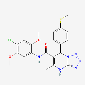 molecular formula C21H21ClN6O3S B14943923 N-(4-chloro-2,5-dimethoxyphenyl)-5-methyl-7-[4-(methylsulfanyl)phenyl]-4,7-dihydrotetrazolo[1,5-a]pyrimidine-6-carboxamide 