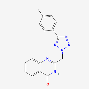 2-{[5-(4-methylphenyl)-2H-tetrazol-2-yl]methyl}quinazolin-4(1H)-one