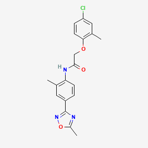 2-(4-chloro-2-methylphenoxy)-N-[2-methyl-4-(5-methyl-1,2,4-oxadiazol-3-yl)phenyl]acetamide