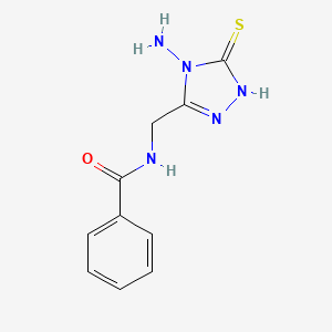 molecular formula C10H11N5OS B14943969 N-[(4-amino-5-sulfanyl-4H-1,2,4-triazol-3-yl)methyl]benzamide 