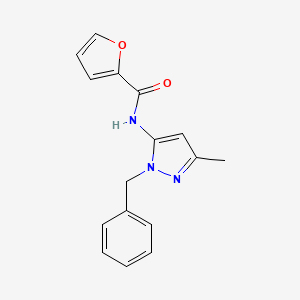 molecular formula C16H15N3O2 B14943971 N-(1-benzyl-3-methyl-1H-pyrazol-5-yl)furan-2-carboxamide 