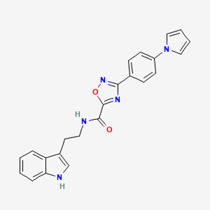 N-[2-(1H-indol-3-yl)ethyl]-3-[4-(1H-pyrrol-1-yl)phenyl]-1,2,4-oxadiazole-5-carboxamide