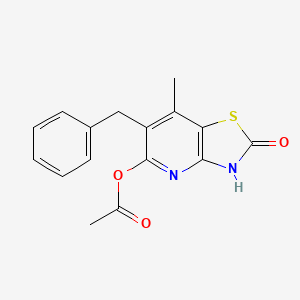 6-Benzyl-7-methyl-2-oxo-2,3-dihydro[1,3]thiazolo[4,5-b]pyridin-5-yl acetate