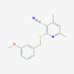 2-{[(3-Methoxyphenyl)methyl]sulfanyl}-4,6-dimethylpyridine-3-carbonitrile