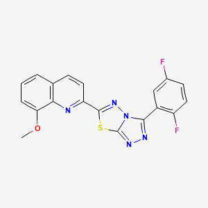 2-[3-(2,5-Difluorophenyl)[1,2,4]triazolo[3,4-b][1,3,4]thiadiazol-6-yl]-8-methoxyquinoline