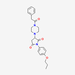 3-[4-(Phenylacetyl)piperazin-1-yl]-1-(4-propoxyphenyl)pyrrolidine-2,5-dione