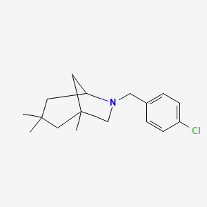 molecular formula C17H24ClN B14944039 6-(4-Chlorobenzyl)-1,3,3-trimethyl-6-azabicyclo[3.2.1]octane 