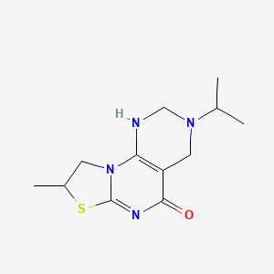 molecular formula C12H18N4OS B14944046 3-Isopropyl-8-methyl-1,2,3,4,8,9-hexahydro-5H-pyrimido[5,4-E][1,3]thiazolo[3,2-A]pyrimidin-5-one 