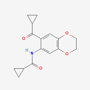 N-[7-(cyclopropylcarbonyl)-2,3-dihydro-1,4-benzodioxin-6-yl]cyclopropanecarboxamide