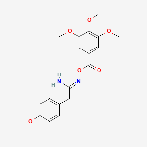 (1Z)-2-(4-methoxyphenyl)-N'-{[(3,4,5-trimethoxyphenyl)carbonyl]oxy}ethanimidamide