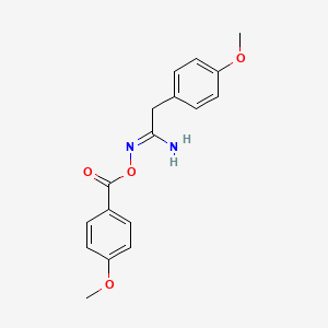 molecular formula C17H18N2O4 B14944063 (1Z)-2-(4-methoxyphenyl)-N'-{[(4-methoxyphenyl)carbonyl]oxy}ethanimidamide 