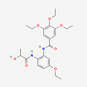 3,4,5-triethoxy-N-{5-ethoxy-2-[(2-hydroxypropanoyl)amino]phenyl}benzamide