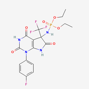 Diethyl N-[1-(4-fluorophenyl)-2,3,4,5,6,7-hexahydro-2,4,6-trioxo-5-(trifluoromethyl)-1H-pyrrolo[2,3-d]pyrimidin-5-yl]phosphoramidate