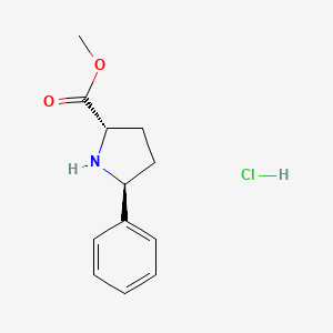 molecular formula C12H16ClNO2 B1494409 methyl (2S,5S)-5-phenylpyrrolidine-2-carboxylate hydrochloride 