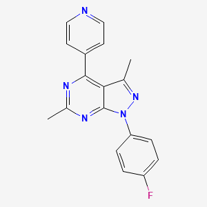 1-(4-fluorophenyl)-3,6-dimethyl-4-(pyridin-4-yl)-1H-pyrazolo[3,4-d]pyrimidine