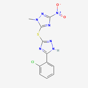 5-{[5-(2-chlorophenyl)-4H-1,2,4-triazol-3-yl]sulfanyl}-1-methyl-3-nitro-1H-1,2,4-triazole