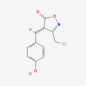 molecular formula C11H8ClNO3 B1494412 (4E)-3-(chloromethyl)-4-(4-hydroxybenzylidene)-1,2-oxazol-5(4H)-one 