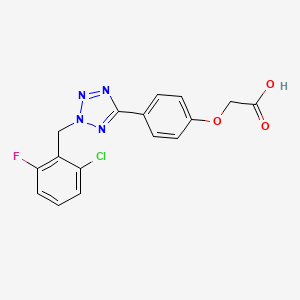 molecular formula C16H12ClFN4O3 B14944127 {4-[2-(2-chloro-6-fluorobenzyl)-2H-tetrazol-5-yl]phenoxy}acetic acid 