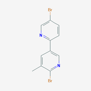 molecular formula C11H8Br2N2 B1494415 5,6'-Dibromo-5'-methyl-[2,3']bipyridine 