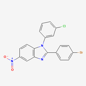 molecular formula C19H11BrClN3O2 B14944157 2-(4-bromophenyl)-1-(3-chlorophenyl)-5-nitro-1H-benzimidazole 