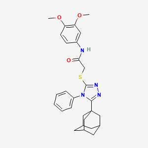 2-{[5-(1-Adamantyl)-4-phenyl-4H-1,2,4-triazol-3-YL]sulfanyl}-N~1~-(3,4-dimethoxyphenyl)acetamide