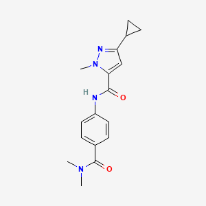 3-cyclopropyl-N-[4-(dimethylcarbamoyl)phenyl]-1-methyl-1H-pyrazole-5-carboxamide